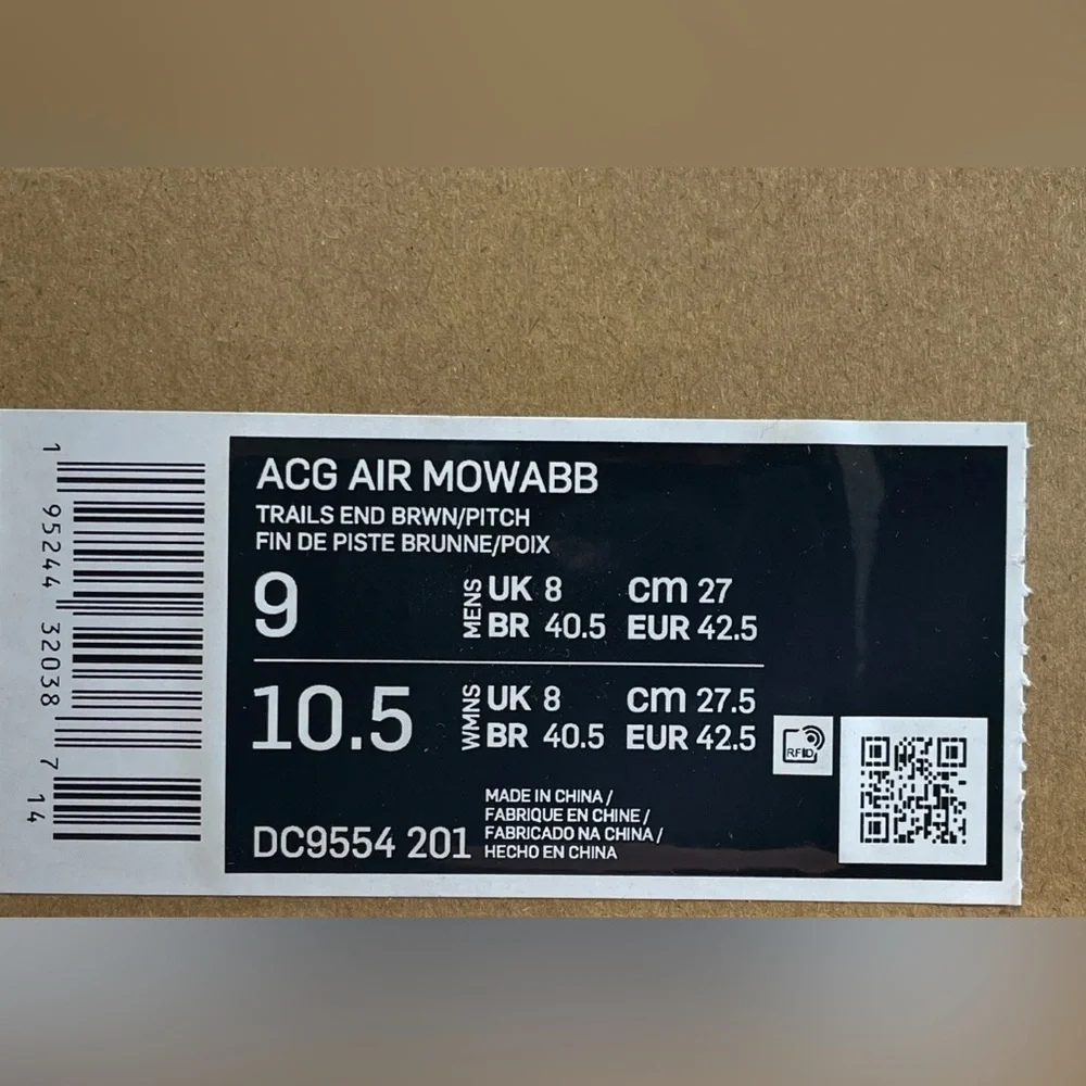 Nike ACG Air Mowabb “Trail End Brown” Men’s Size 9 - Picture 2 of 9